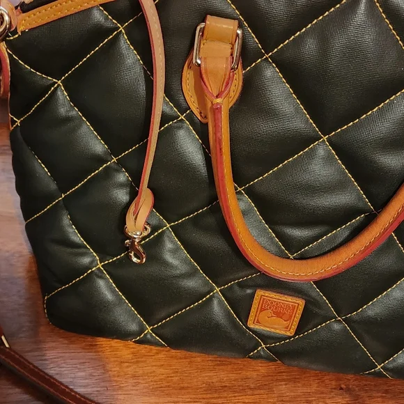 Dooney & Bourke Satchel Bag / Blk & Tan / GUC - Picture 3 of 9